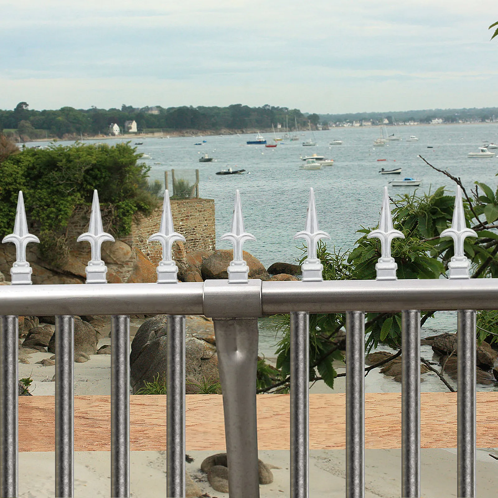 4Pcs Iron Fence Finials Decorative Pointed Shape Topper for Gates Fences Handrails Garden Yard Lawn Outdoor Metal Post Finial
4Pcs Iron Fence Finials Decorative Pointed Shape Topper for Gates Fences Handrails Garden Yard Lawn Outdoor Metal Post Finial