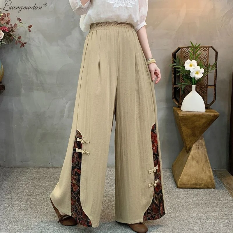 Casual Cotton Linen Wide Leg Pants for Women Buttoned Harem Pants High Waist Straight Cut Summer New Style Small Size Friendly
Casual Cotton Linen Wide Leg Pants for Women Buttoned Harem Pants High Waist Straight Cut Summer New Style Small Size Friendly