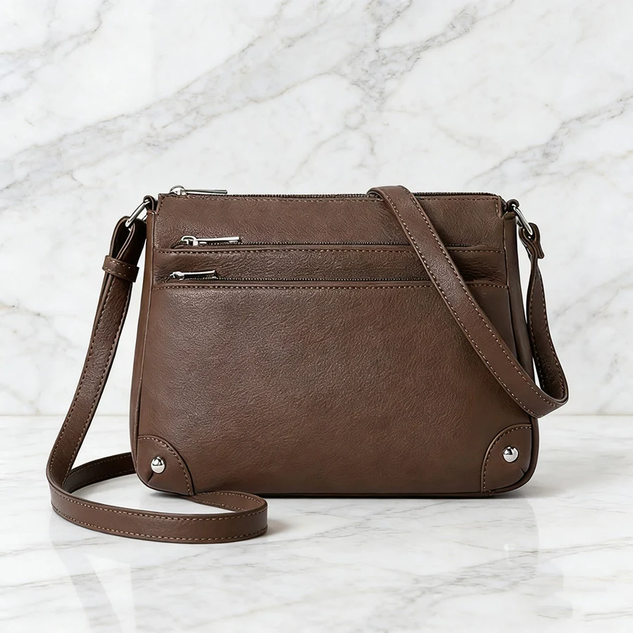 Однотонные женские сумки через плечо, сумки через плечо из веганской кожи, винтажная сумка с двойной молнией
Однотонные женские сумки через плечо, сумки через плечо из веганской кожи, винтажная сумка с двойной молнией