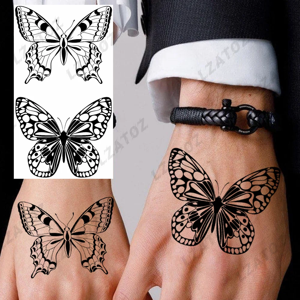 Black Butterfly Animal Temporary Tattoos For Woman Man Adults Realistic Wolf Flower Fake Tattoo Sticker Waterproof Hand Tatoos
Black Butterfly Animal Temporary Tattoos For Woman Man Adults Realistic Wolf Flower Fake Tattoo Sticker Waterproof Hand Tatoos