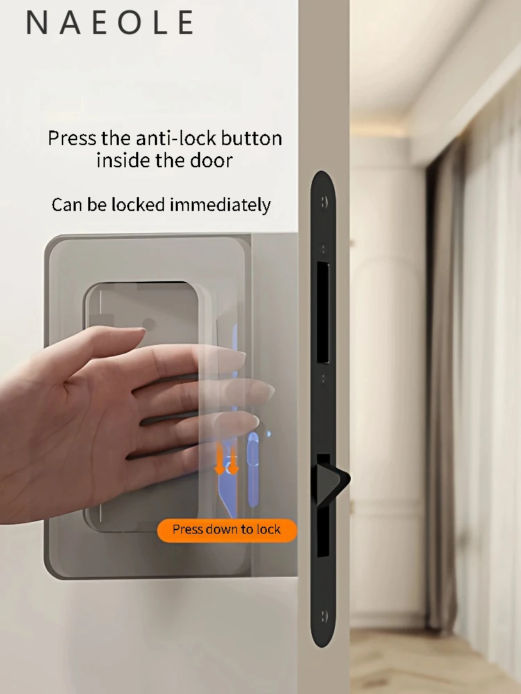 Home Bedroom Hidden Door Background Wall Double-sided Single-sided Press Smooth Magnetic Silent Invisible Door Lock
Home Bedroom Hidden Door Background Wall Double-sided Single-sided Press Smooth Magnetic Silent Invisible Door Lock