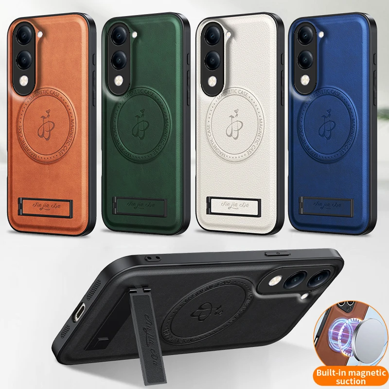 Ударопрочный кожаный магнитный мягкий чехол-держатель для vivo Y19e Y04 Y19S GT Y29t 5G 4G с беспроводной зарядкой и защитой объектива
Ударопрочный кожаный магнитный мягкий чехол-держатель для vivo Y19e Y04 Y19S GT Y29t 5G 4G с беспроводной зарядкой и защитой объектива