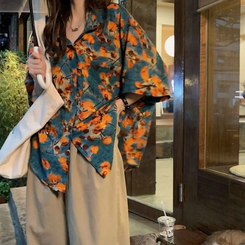 Korean Style V-neck Floral Short Sleeve Shirts Y2K Button Up Flower Blouse Women Loose Retro Sweet Girls Shirts Girls
Korean Style V-neck Floral Short Sleeve Shirts Y2K Button Up Flower Blouse Women Loose Retro Sweet Girls Shirts Girls