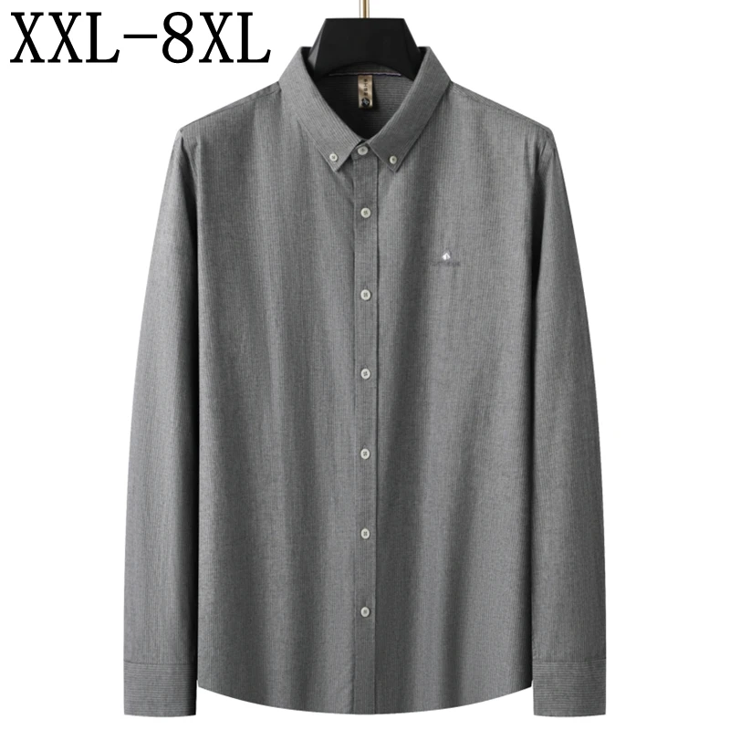8XL 7XL 6XL 2025 Новая осенняя элитная роскошная рубашка из 100% хлопка Мужская одежда Повседневная мужская рубашка с вышивкой Свободные camisas de hombre
8XL 7XL 6XL 2025 Новая осенняя элитная роскошная рубашка из 100% хлопка Мужская одежда Повседневная мужская рубашка с вышивкой Свободные camisas de hombre