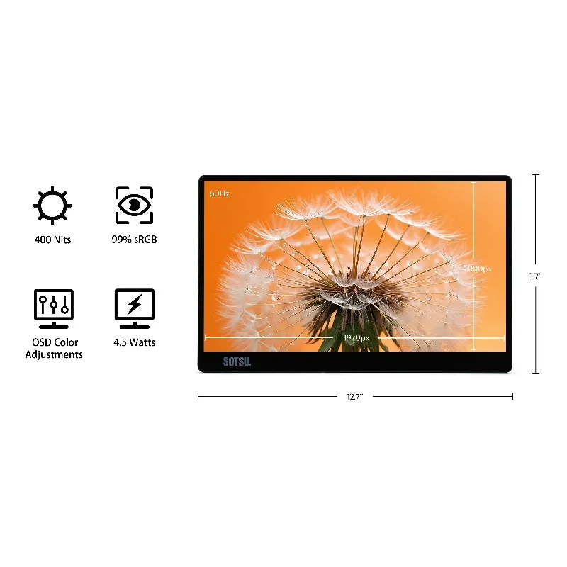 OvO Store 14-inch Portable Monitor Process, All-aluminum Gold 5W Low Power Consumption, USB-C Direct Connection Without Base
OvO Store 14-inch Portable Monitor Process, All-aluminum Gold 5W Low Power Consumption, USB-C Direct Connection Without Base