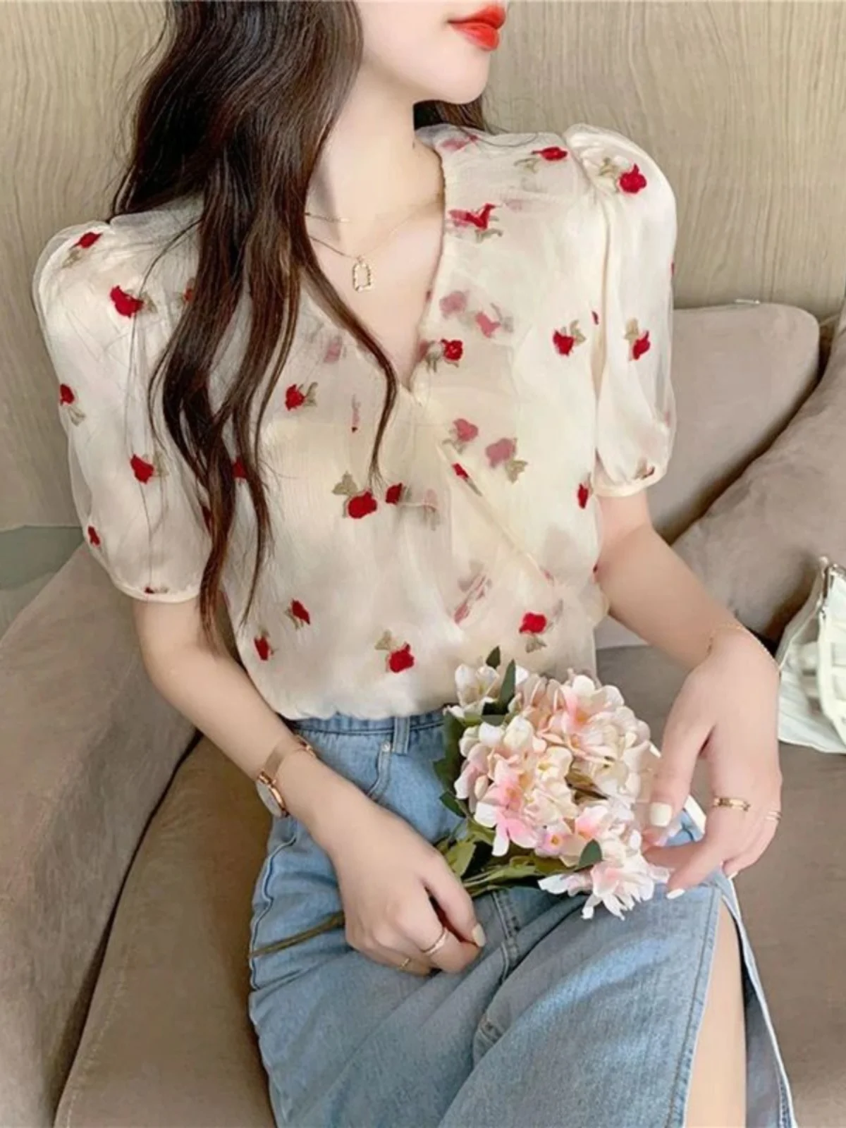 Women's Faion Flubble Sve irt Slim Fit Long Sve Casual Ele Women's Top Floral Print irt
Women's Faion Flubble Sve irt Slim Fit Long Sve Casual Ele Women's Top Floral Print irt