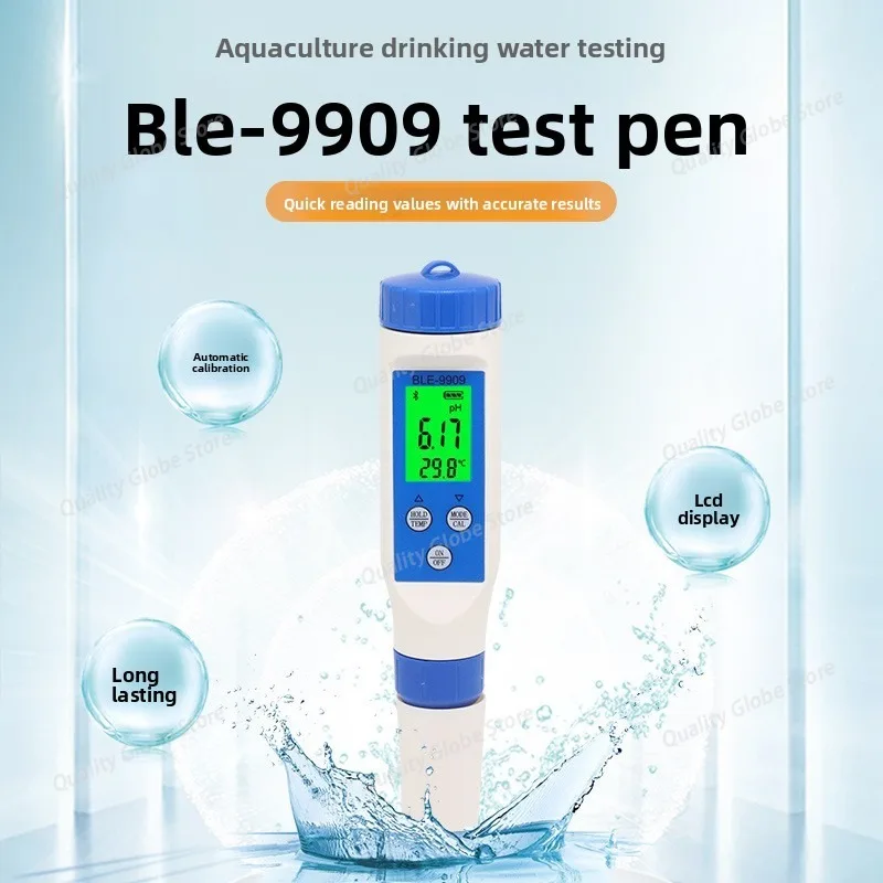 9909 Bluetooth PH Meter Smart PH EC TDS SALT S.G TEMP Water Quality Test Aquariums Hydroponics Salinity Tester
9909 Bluetooth PH Meter Smart PH EC TDS SALT S.G TEMP Water Quality Test Aquariums Hydroponics Salinity Tester
