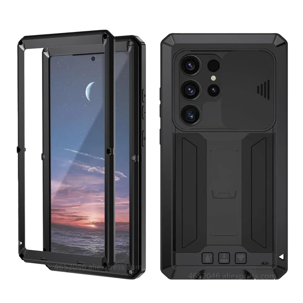 Rugged Metal Case For Samsung Galaxy S25 Ultra S24 S23 S22 Plus Heavy Duty Shockproof with Screen Protector Camera Slide Cover
Rugged Metal Case For Samsung Galaxy S25 Ultra S24 S23 S22 Plus Heavy Duty Shockproof with Screen Protector Camera Slide Cover