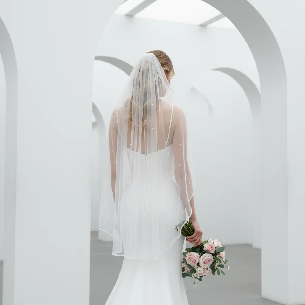Wedding Vei Elegant Bridal Veil With Pearl Satin Edge White Ivory Soft Tulle Headwear Accessories For Women Whit Comb G51
Wedding Vei Elegant Bridal Veil With Pearl Satin Edge White Ivory Soft Tulle Headwear Accessories For Women Whit Comb G51