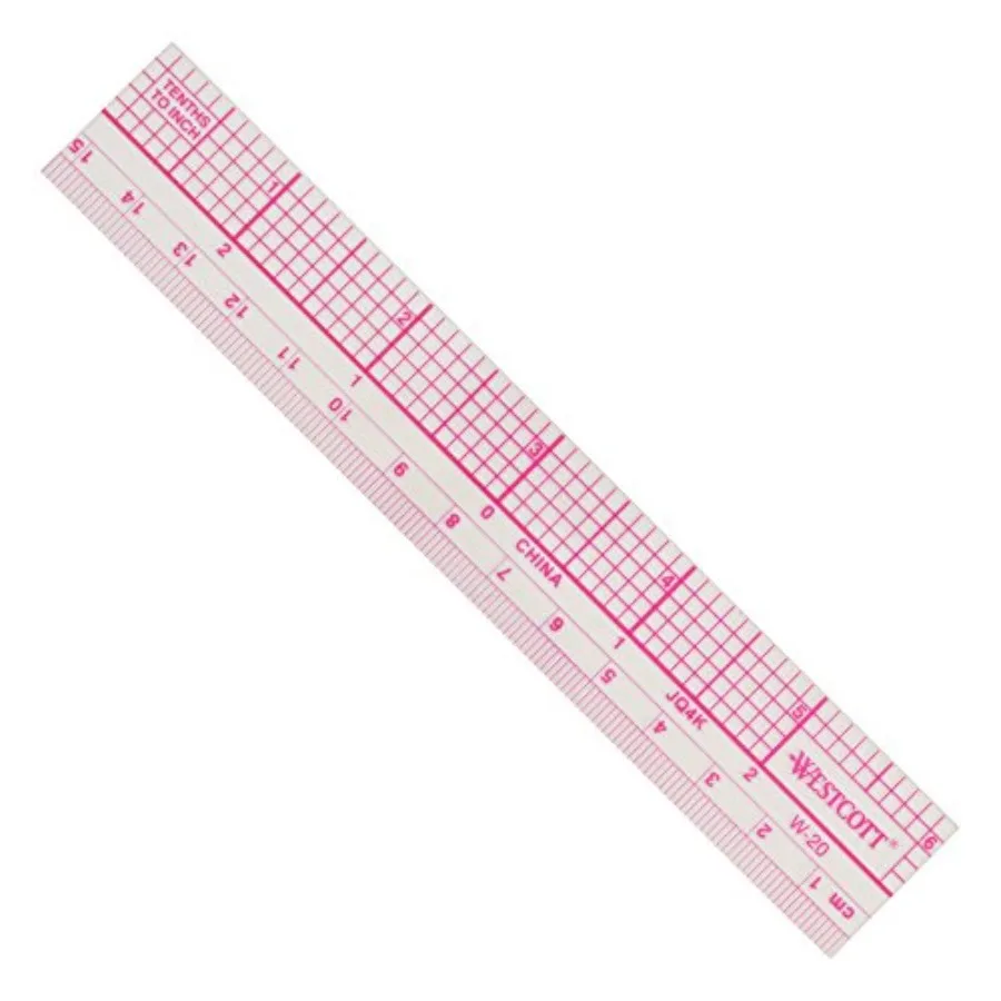 Transparent 10ths Graph Ruler with Dual Scales and Zero-Centering for Back-to-School Use 6-Inch Classroom Supply in Clear Plast
Transparent 10ths Graph Ruler with Dual Scales and Zero-Centering for Back-to-School Use 6-Inch Classroom Supply in Clear Plast
