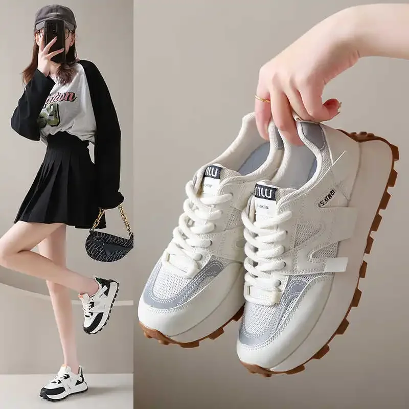 With Holes Thick Heeled Women's Footwear Autumn Basketball Women White Sneakers Woman Shoes Sneakers Sports Functional Boty
With Holes Thick Heeled Women's Footwear Autumn Basketball Women White Sneakers Woman Shoes Sneakers Sports Functional Boty