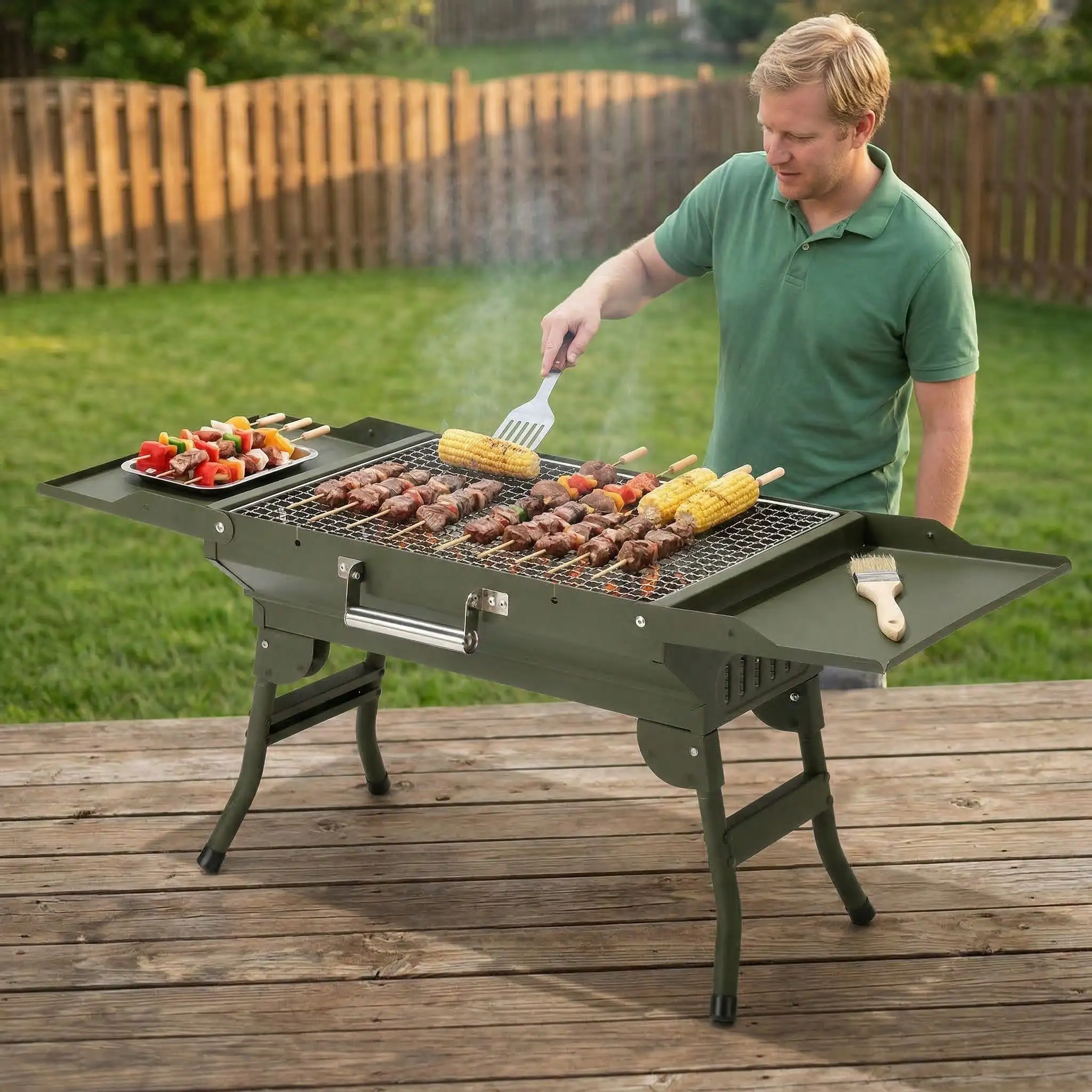 BBQ Barbecue Grill Folding Portable BBQ Barbecue Grill Charcoal Stove Tabletop Charcoal Grill For Outdoor Picnic Cooking Camping
BBQ Barbecue Grill Folding Portable BBQ Barbecue Grill Charcoal Stove Tabletop Charcoal Grill For Outdoor Picnic Cooking Camping