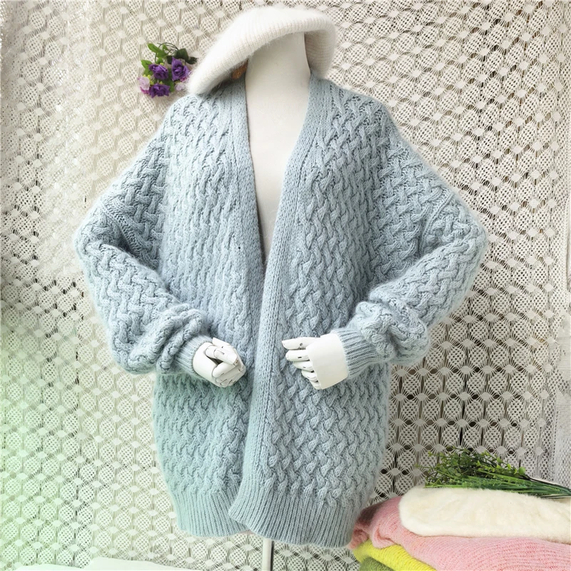 Ladies Women Fashion Jacquard Hairy Angora Rabbit Hair Knitted Long Sleeves Loose Cardigans Mantle Mink Fur Sweater Coat Pull
Ladies Women Fashion Jacquard Hairy Angora Rabbit Hair Knitted Long Sleeves Loose Cardigans Mantle Mink Fur Sweater Coat Pull