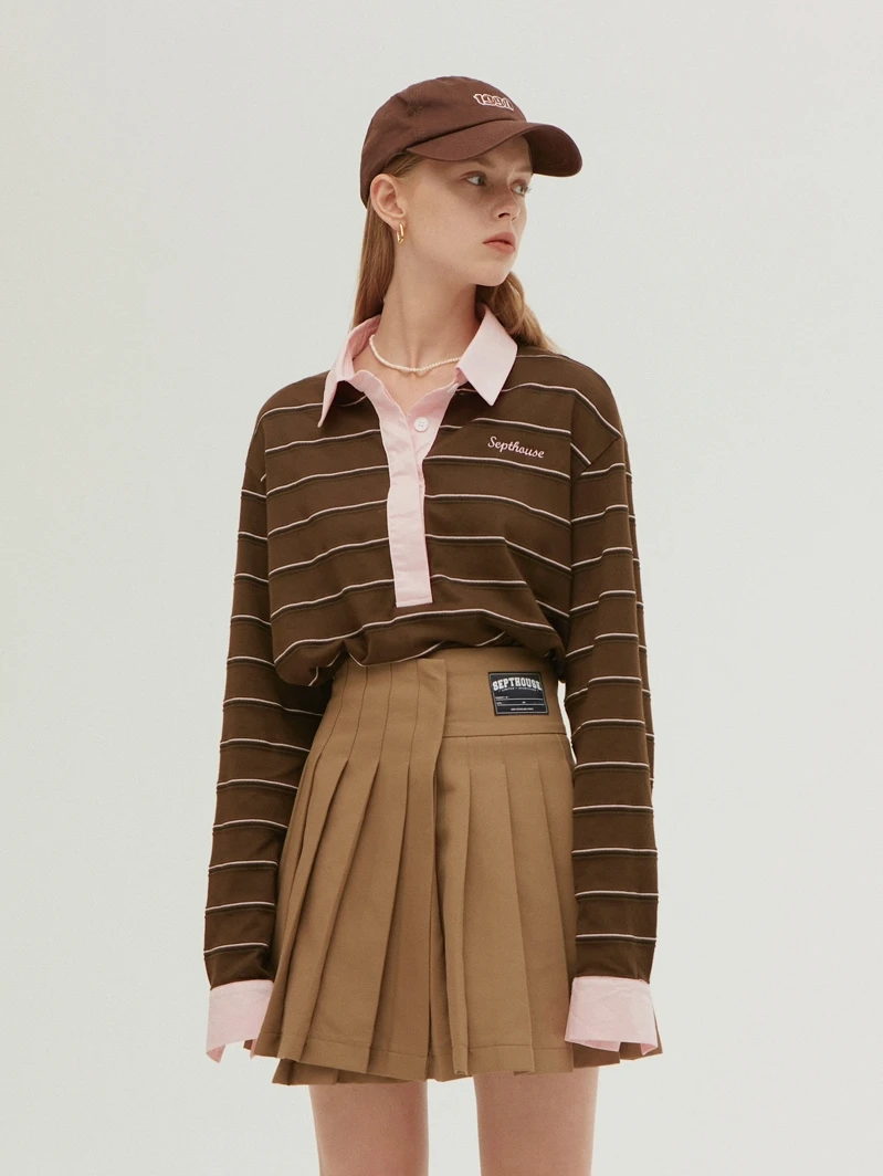 Khaki High Waist Asymmetrical A-Line Skirt Septhouse Academy Sle Pleated ort Skirt Women's Faion Spring Collection
Khaki High Waist Asymmetrical A-Line Skirt Septhouse Academy Sle Pleated ort Skirt Women's Faion Spring Collection