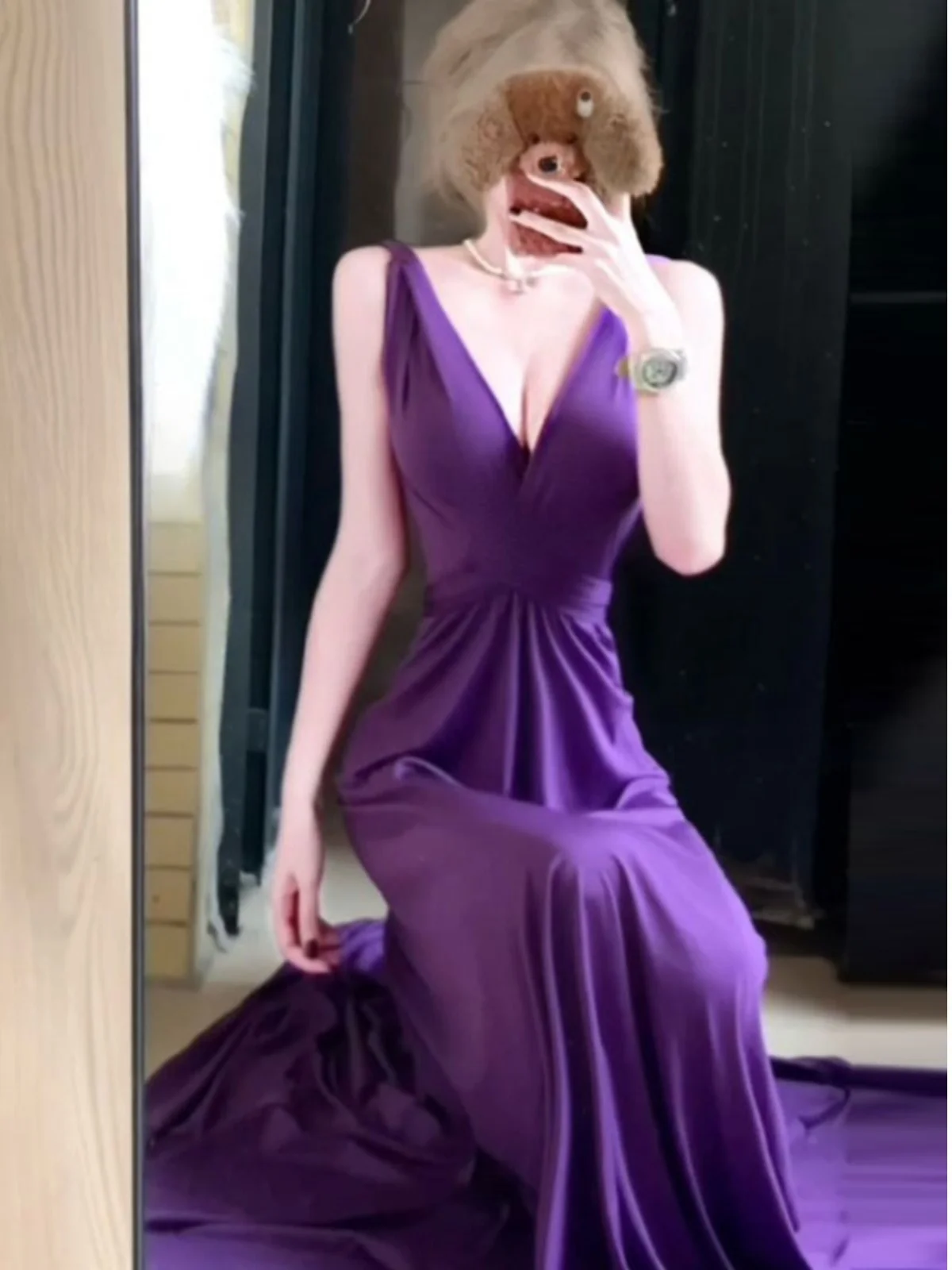 Sexy V-Neck Backless Strapless Dress Birthday Party High Waist Draped Skirt Mid-Length H-Shape Women's Premium Sensation
Sexy V-Neck Backless Strapless Dress Birthday Party High Waist Draped Skirt Mid-Length H-Shape Women's Premium Sensation