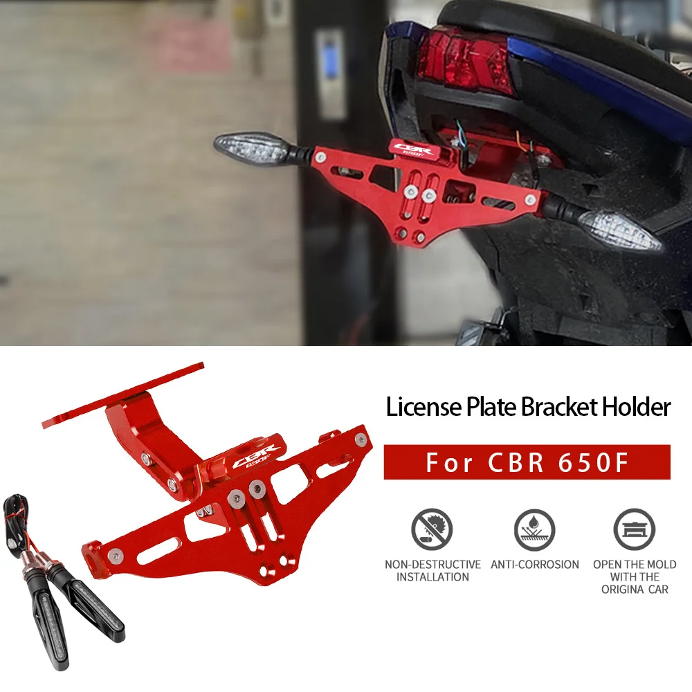 Turn Signal Light Bracket With LED Light Adjustable Motorcycle License Plate Holder Frame FOR HONDA CBR650F CBR 650F 2014-2016
Turn Signal Light Bracket With LED Light Adjustable Motorcycle License Plate Holder Frame FOR HONDA CBR650F CBR 650F 2014-2016