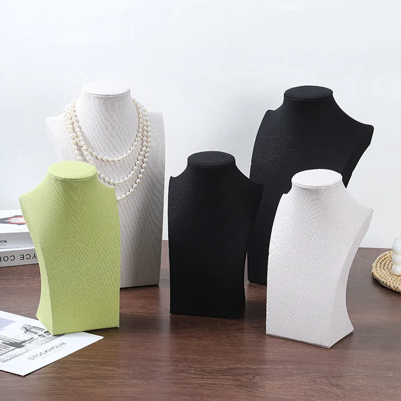 Linen Fabric Bust Necklace Display Stand, Mannequin Neck Torso Jewelry Holder for Pendant Chain Showcase Storage, Multi Sizes &
Linen Fabric Bust Necklace Display Stand, Mannequin Neck Torso Jewelry Holder for Pendant Chain Showcase Storage, Multi Sizes &