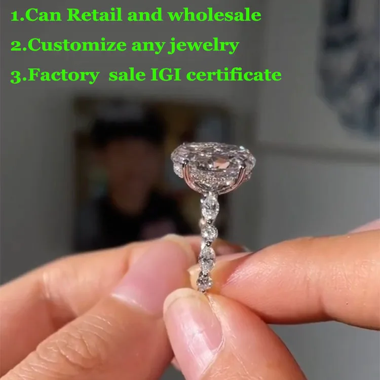Oval D Color 2Ct IGI Lab Growing Diamond Ring one Set ring Solid 14K White Gold Ring wedding Ring factory sell
Oval D Color 2Ct IGI Lab Growing Diamond Ring one Set ring Solid 14K White Gold Ring wedding Ring factory sell 