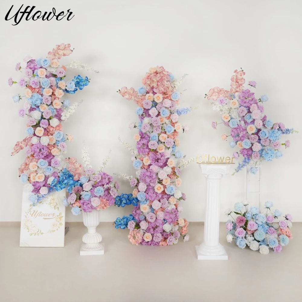 Uflower Purple Blue Rose Artificial Flower Row Runner Wedding Backdrop Arch Decor Hang Floral Road Lead Flower Ball Party Props
Uflower Purple Blue Rose Artificial Flower Row Runner Wedding Backdrop Arch Decor Hang Floral Road Lead Flower Ball Party Props