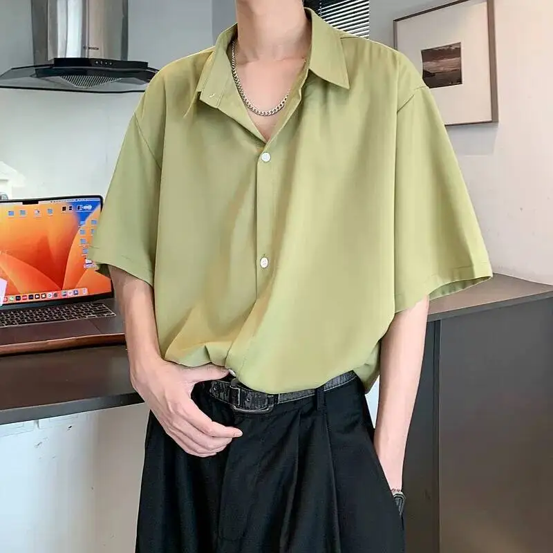 Summer Short Sleeved Shirt Men Fashion White Casual Shirt Men Korean Loose Ice Silk Shirt Mens Dress Shirts Mens Large Size 4XL
Summer Short Sleeved Shirt Men Fashion White Casual Shirt Men Korean Loose Ice Silk Shirt Mens Dress Shirts Mens Large Size 4XL