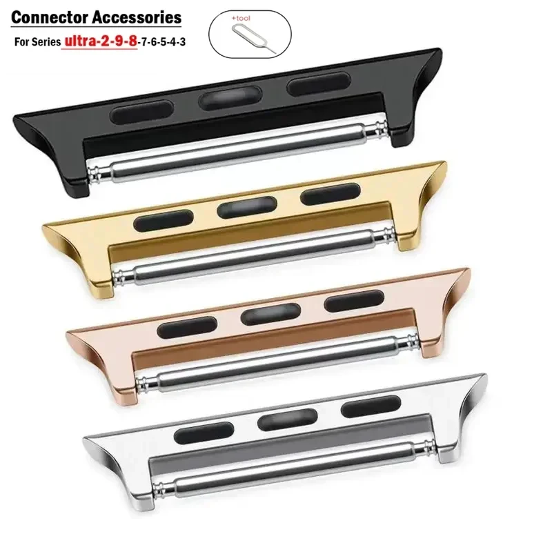 Connector For Apple Watch band Series 9 8 7 6 5 4 SE 44mm 41mm 45mm Ultra 2 49mm Spring Bar Metal Clasp Stainless Steel Adapter
Connector For Apple Watch band Series 9 8 7 6 5 4 SE 44mm 41mm 45mm Ultra 2 49mm Spring Bar Metal Clasp Stainless Steel Adapter