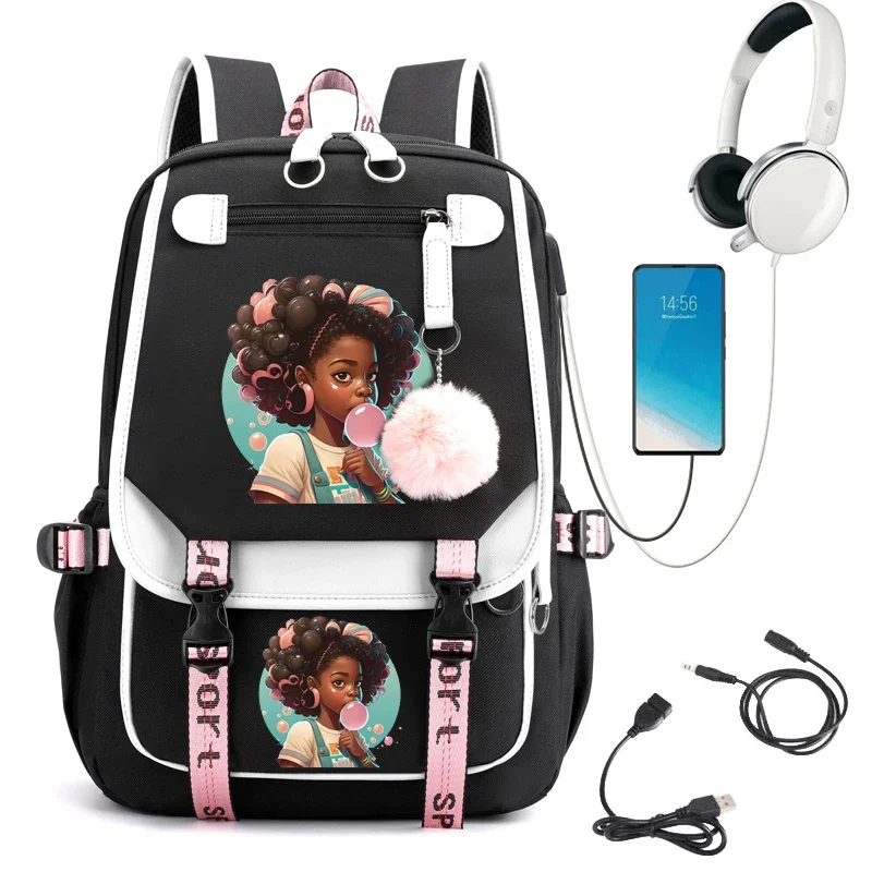 Blowing Bubble Girl Print School Backpack Cute Cartoon School Bag for Student Teens Usb Bookbag Anime Laptop Teenager Backpack
Blowing Bubble Girl Print School Backpack Cute Cartoon School Bag for Student Teens Usb Bookbag Anime Laptop Teenager Backpack