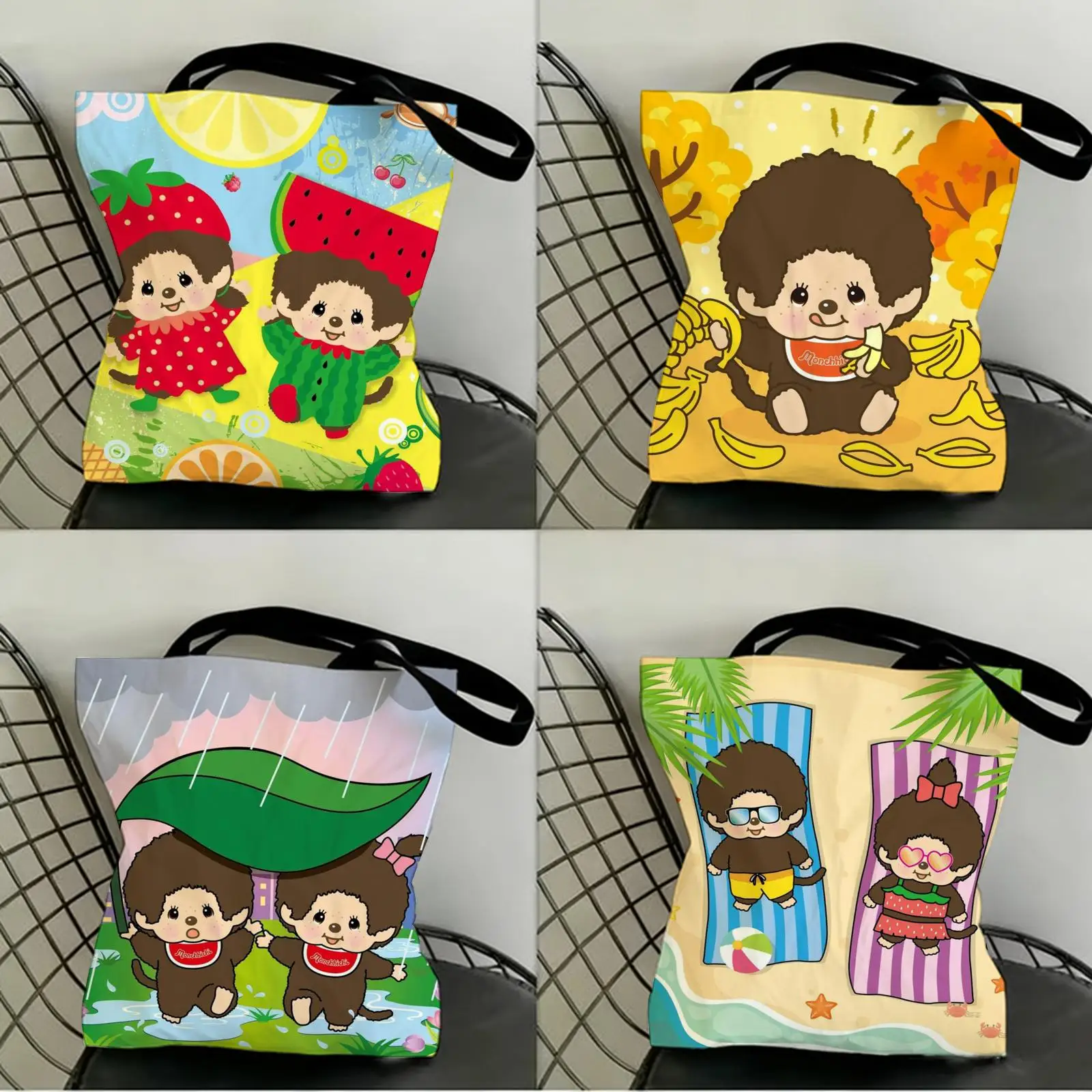 Cartoon M-Monchhichis Storage Bags Canvas Double-Sided Print Fashion Shoulder Tote Shopping Bag Gift Eco Handbags
Cartoon M-Monchhichis Storage Bags Canvas Double-Sided Print Fashion Shoulder Tote Shopping Bag Gift Eco Handbags