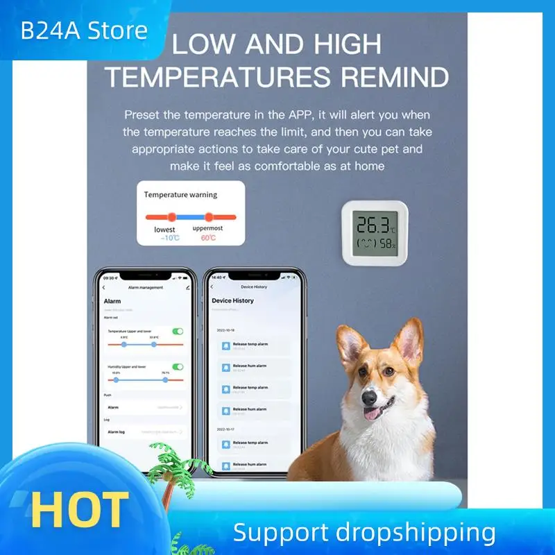 B24A Tuya Zigbee датчик температуры и влажности с ЖК-экраном Smart APP монитор удаленно в реальном времени для Alexa/Google Home
B24A Tuya Zigbee датчик температуры и влажности с ЖК-экраном Smart APP монитор удаленно в реальном времени для Alexa/Google Home