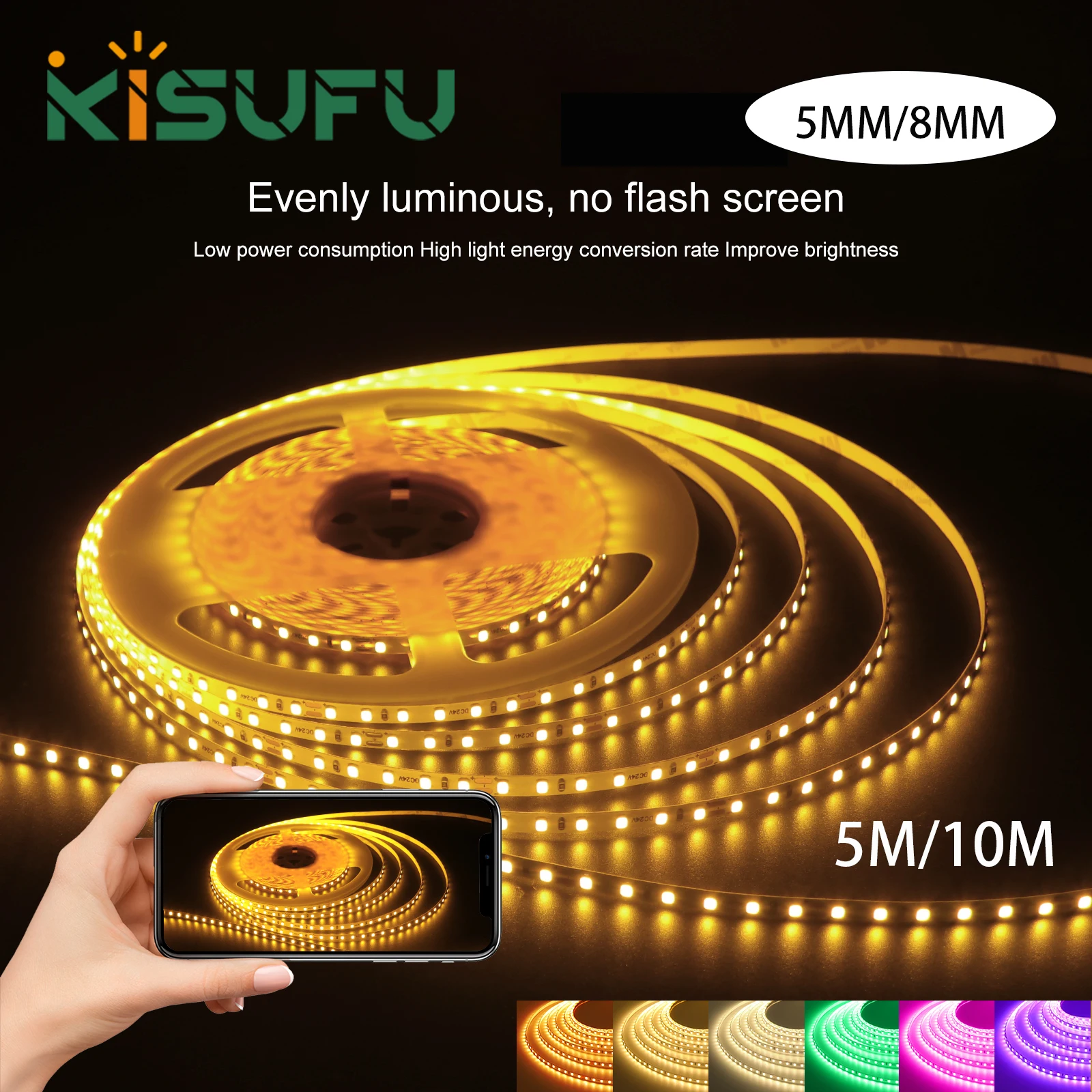 10M/5M LED Strip Light RA98 2835 12V 24V 120LEDs/M White Blue Red Mars Green 5mm 8mm Flexible Adhesive Tape Mirror TV Backlight
10M/5M LED Strip Light RA98 2835 12V 24V 120LEDs/M White Blue Red Mars Green 5mm 8mm Flexible Adhesive Tape Mirror TV Backlight