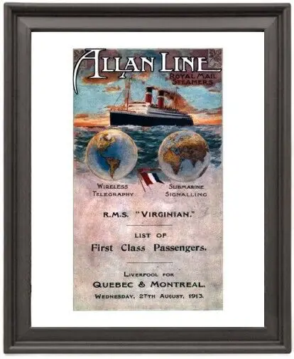 Framed Poster Cruise Ship Allan Line Poster Photo Paper Print Picture Frame 16x12 inch
Framed Poster Cruise Ship Allan Line Poster Photo Paper Print Picture Frame 16x12 inch