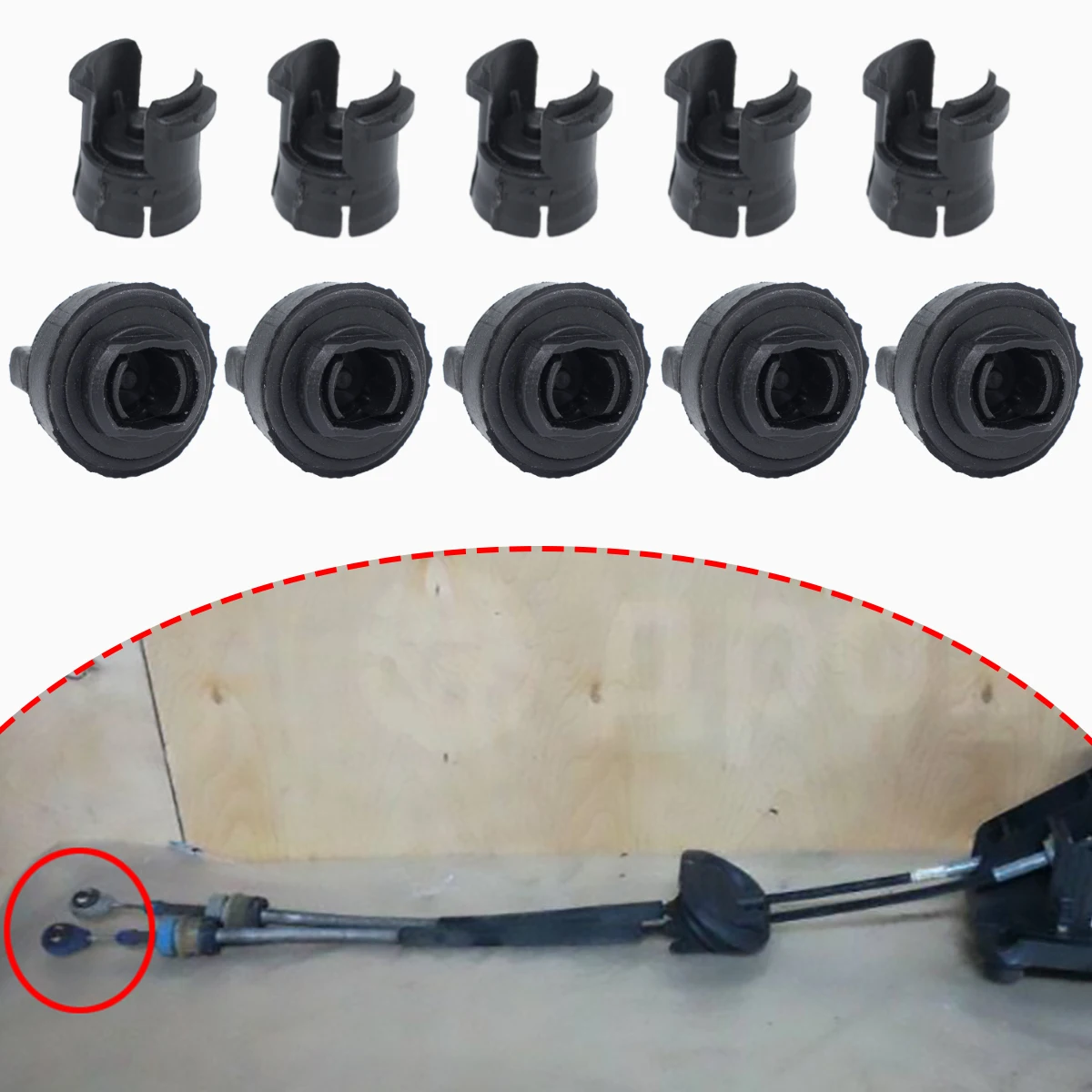 5X Pivot Bushing Kit for Nissan Qashqai+2 J10 Gear Shift Lever Control Cable Linkage End Grommet Clips Accessories Part Fastener
5X Pivot Bushing Kit for Nissan Qashqai+2 J10 Gear Shift Lever Control Cable Linkage End Grommet Clips Accessories Part Fastener
