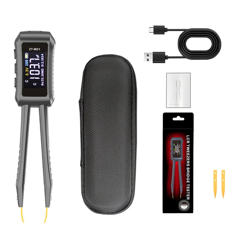 Digital Bridge Tweezers Digital LCR Bridge Tweezer Meter ZT-MD1 Resistance Inductance Capacitance Components Tester Multimeter
Digital Bridge Tweezers Digital LCR Bridge Tweezer Meter ZT-MD1 Resistance Inductance Capacitance Components Tester Multimeter