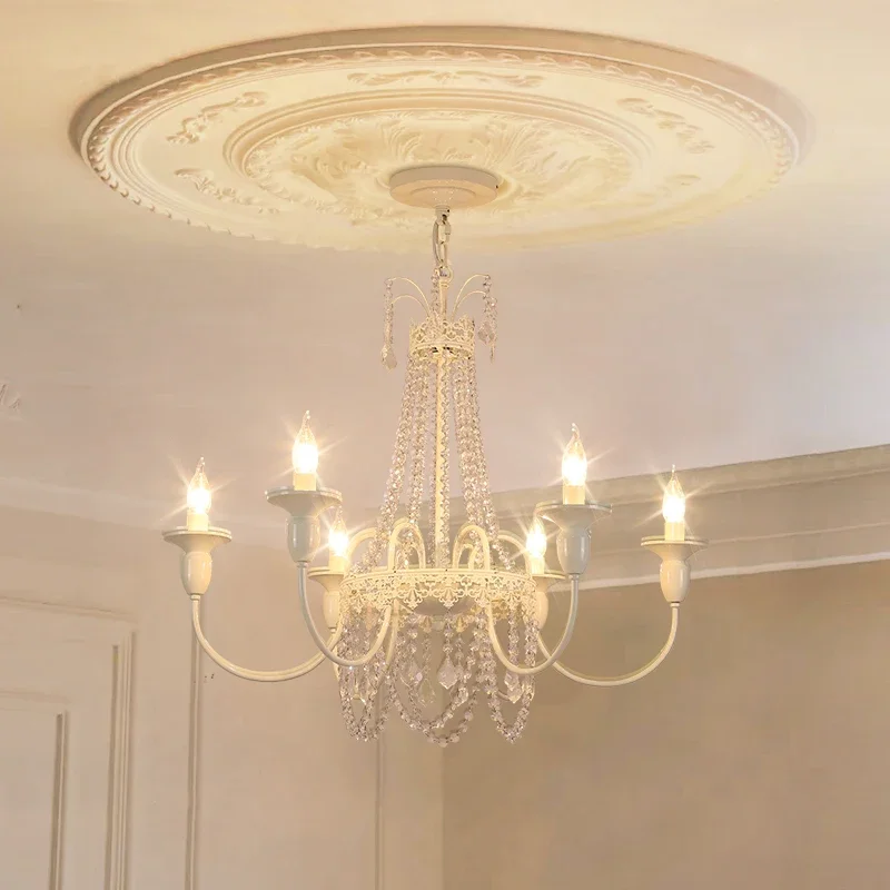 Romantic Franch Style Crystal Chandelier Designer Cream Pendant Light For Living Room Kitchen Bedroom Dining Table Hanging Lamp
Romantic Franch Style Crystal Chandelier Designer Cream Pendant Light For Living Room Kitchen Bedroom Dining Table Hanging Lamp