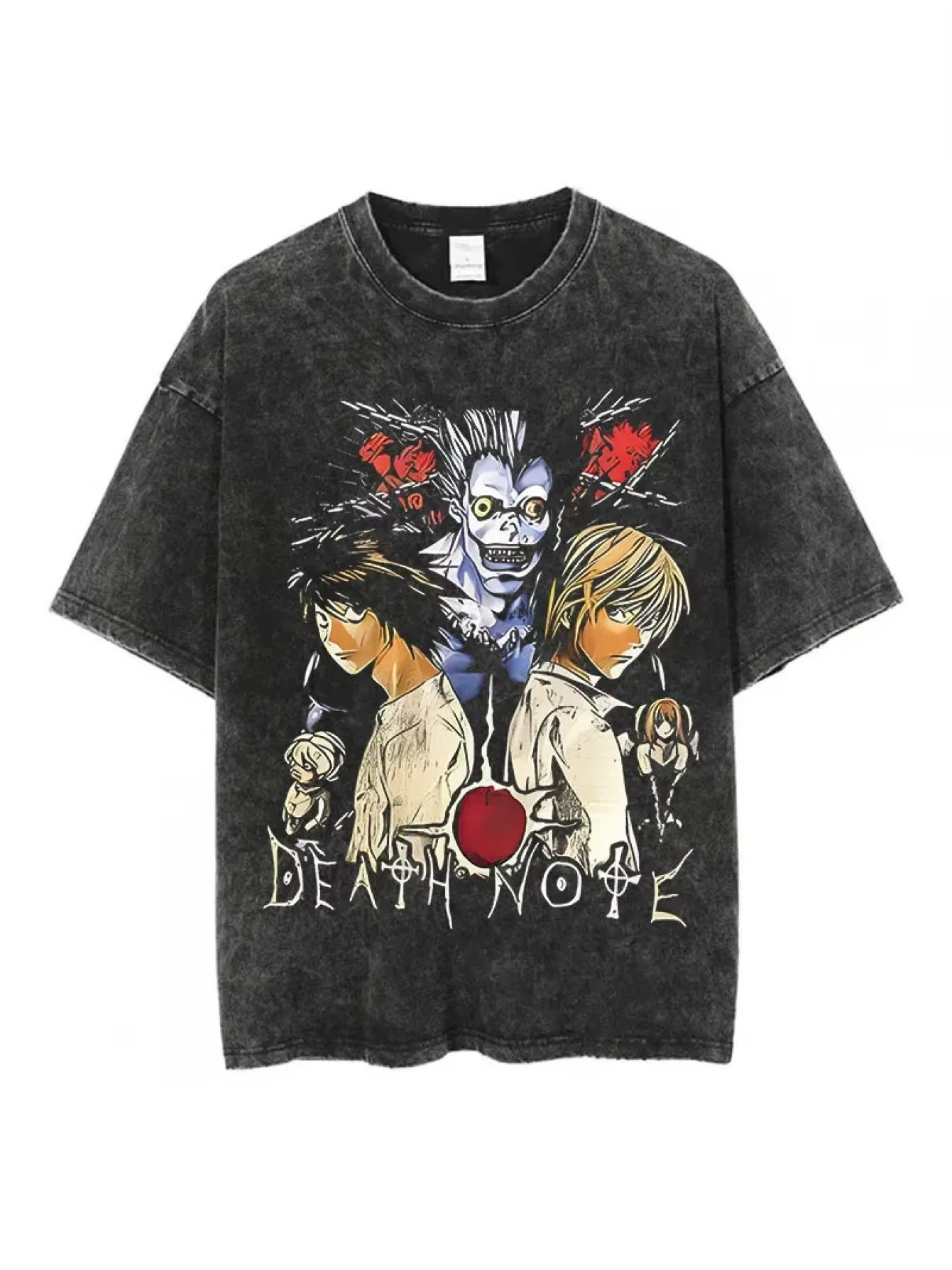 2026 new Oversized Death Note Washed Summer T-Shirt, Retro Distressed Anime Streetwear, Classic DN Anime Apparel for Fans
2026 new Oversized Death Note Washed Summer T-Shirt, Retro Distressed Anime Streetwear, Classic DN Anime Apparel for Fans