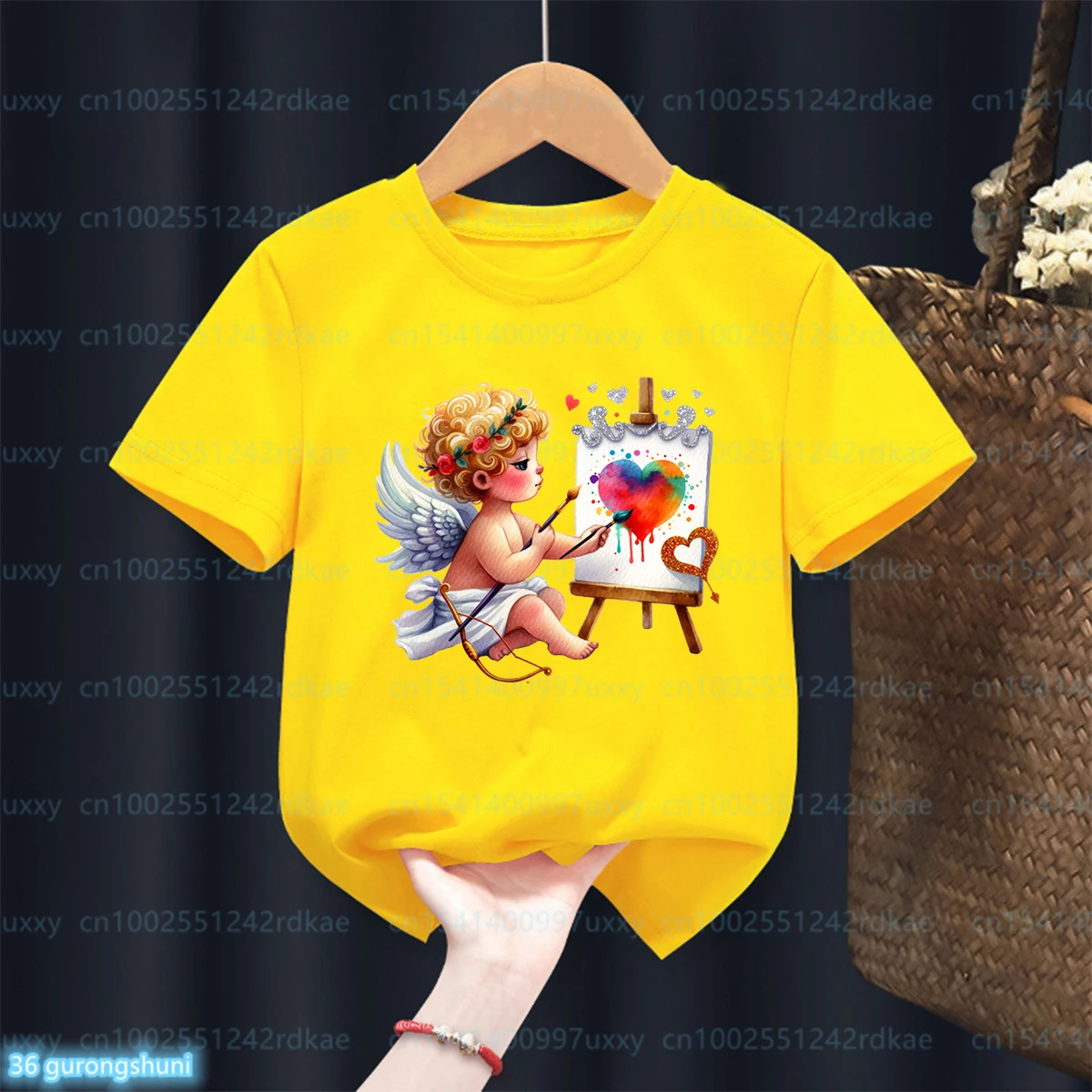 New Boys T-shirt Funny Angel Little Boys Love Drawing Cartoon Print Baby Tshirt Fashion Casual Boys Yellow Shirt Top Wholesale
New Boys T-shirt Funny Angel Little Boys Love Drawing Cartoon Print Baby Tshirt Fashion Casual Boys Yellow Shirt Top Wholesale