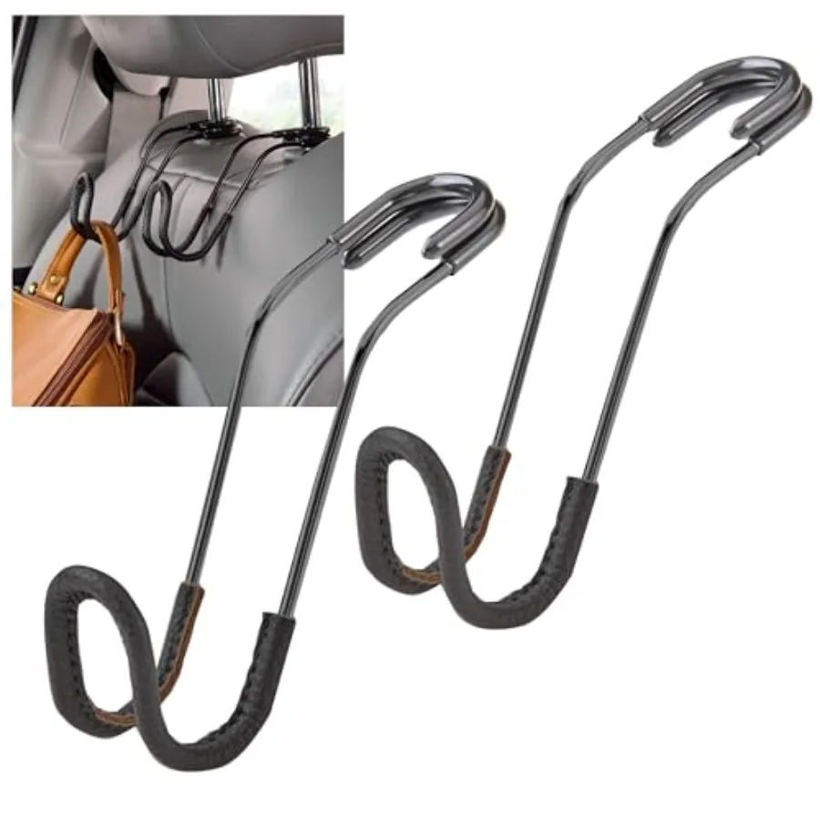 Car Hooks for Purses and Bags with Leather Trim - Unbreakable Car Seat Hooks for Large Purse Straps and Heavy Bags up to 40 lbs
Car Hooks for Purses and Bags with Leather Trim - Unbreakable Car Seat Hooks for Large Purse Straps and Heavy Bags up to 40 lbs