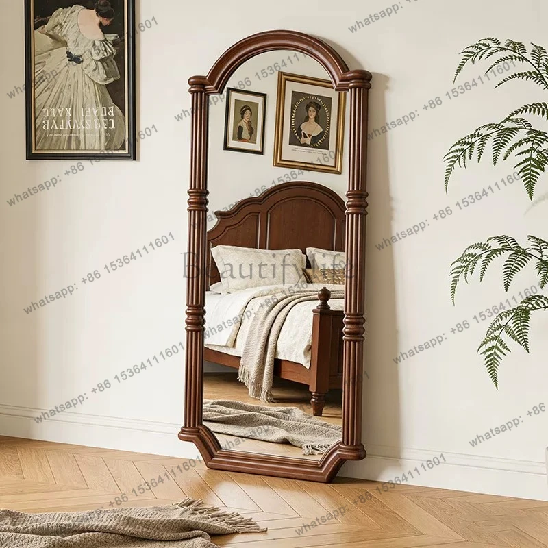 American household arched full-length mirror antique entrance wall-mounted full-length mirror French
American household arched full-length mirror antique entrance wall-mounted full-length mirror French