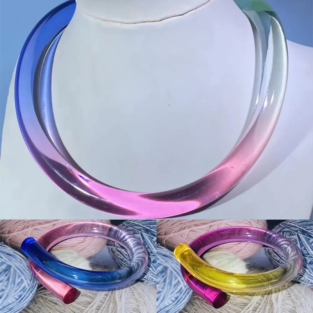 INS 3D Colorful Acrylic 12mm Thick Adjustable Open Choker Torques Bangle for Women Resin Transparent Irregular Collar Bracelet
INS 3D Colorful Acrylic 12mm Thick Adjustable Open Choker Torques Bangle for Women Resin Transparent Irregular Collar Bracelet