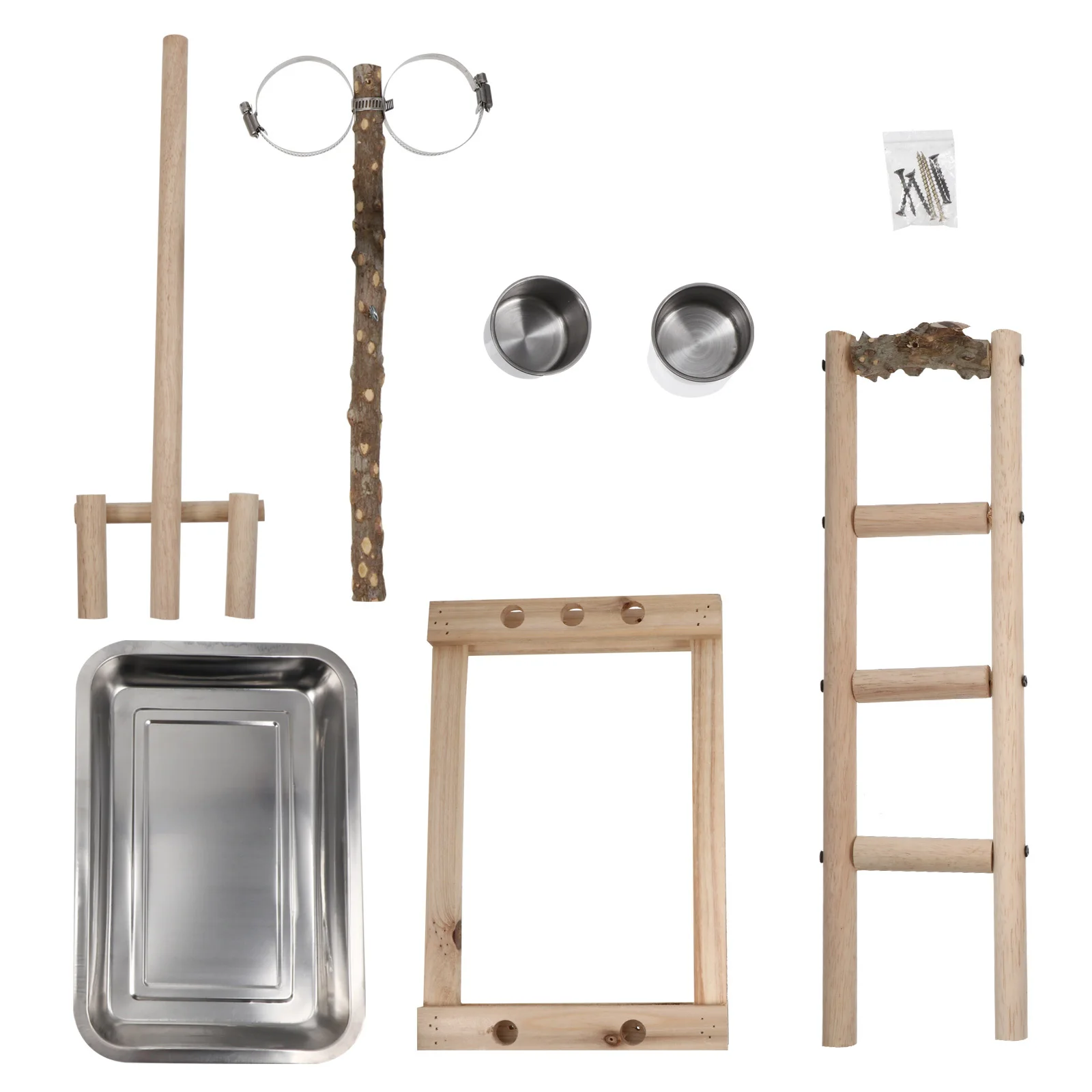 1Pcs Parrot Stainless Steel Food Box Bird Feeder Wooden Climbing Ladder Educational Rack for Pet Parrots Fun Play Stand
1Pcs Parrot Stainless Steel Food Box Bird Feeder Wooden Climbing Ladder Educational Rack for Pet Parrots Fun Play Stand