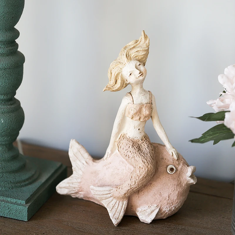Creative handmade resin mermaid girl ornaments oil painting texture decoration living room bedroom entrance decoration crafts
Creative handmade resin mermaid girl ornaments oil painting texture decoration living room bedroom entrance decoration crafts