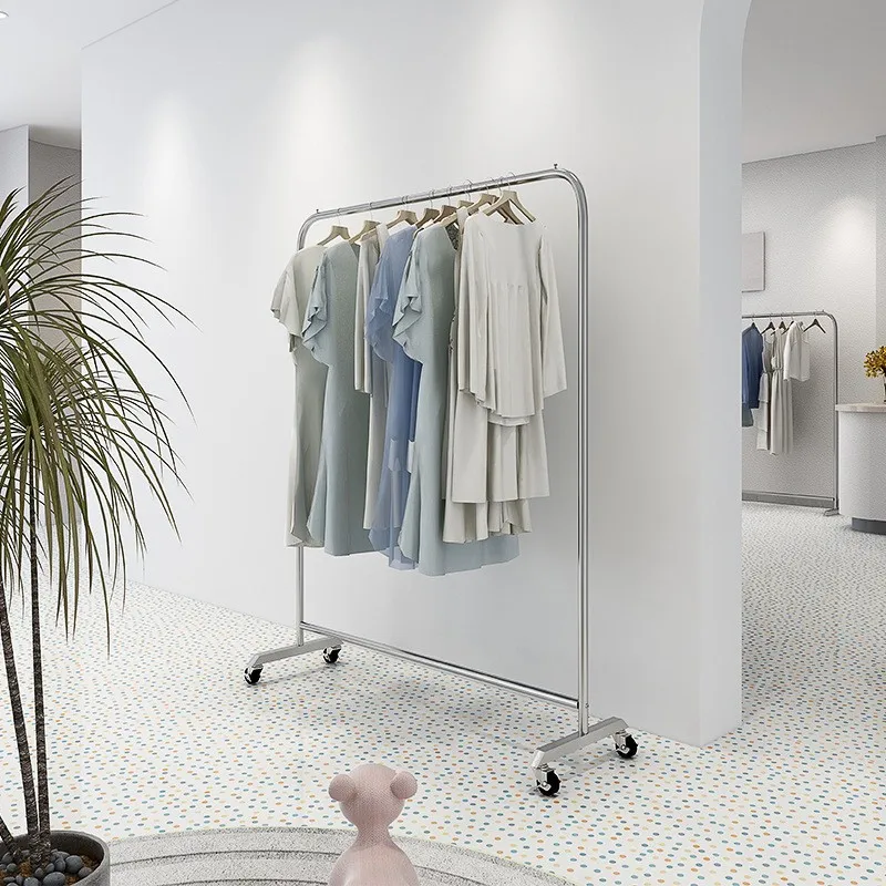 Custom. Floor Hanger Stainless Steel Hanger Clothing Store Display Stand Island Shelf Mobile Gantry with Wheels
Custom. Floor Hanger Stainless Steel Hanger Clothing Store Display Stand Island Shelf Mobile Gantry with Wheels