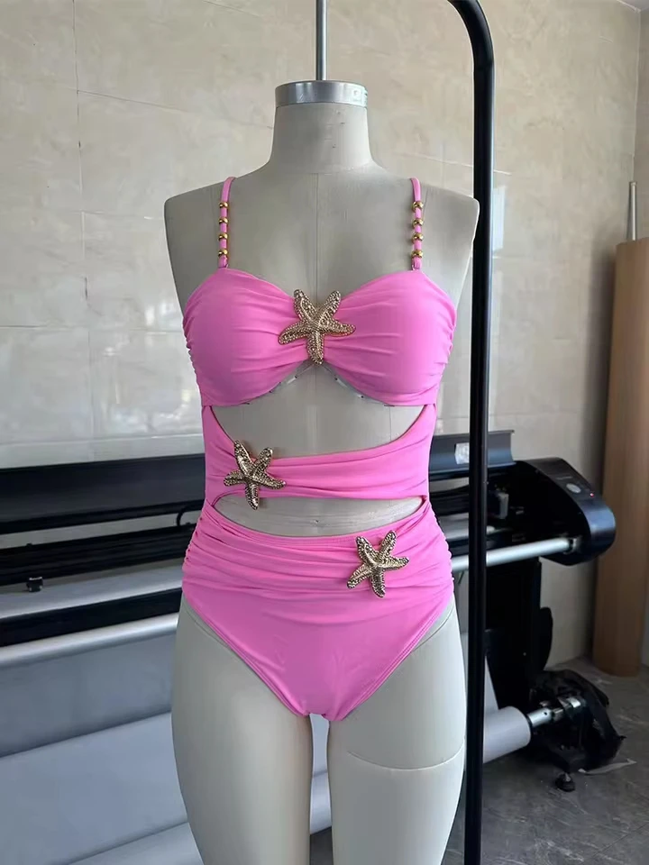 Vzvn 2026 New Summer Swimwear Sexy Contrast Hollow Out Starfish One Piece Swimsuit for Women Beach Bikinis One Piece Swimsuit
Vzvn 2026 New Summer Swimwear Sexy Contrast Hollow Out Starfish One Piece Swimsuit for Women Beach Bikinis One Piece Swimsuit