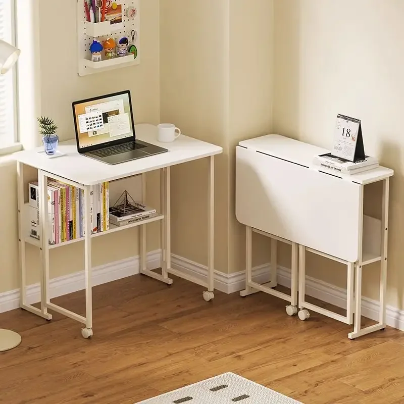 Folding Computer Desk Foldings Desk for Study Foldable Office Desks with Wheels Minimalist Bookshelf Integrated Offices Table
Folding Computer Desk Foldings Desk for Study Foldable Office Desks with Wheels Minimalist Bookshelf Integrated Offices Table