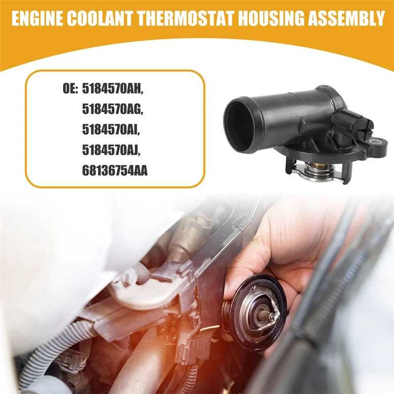 Car Thermostat Assembly with Washer 5184570AJ, 5184570AH, 5184570AG for Chrysler Dodge Journey, Town RV, Avengers
Car Thermostat Assembly with Washer 5184570AJ, 5184570AH, 5184570AG for Chrysler Dodge Journey, Town RV, Avengers