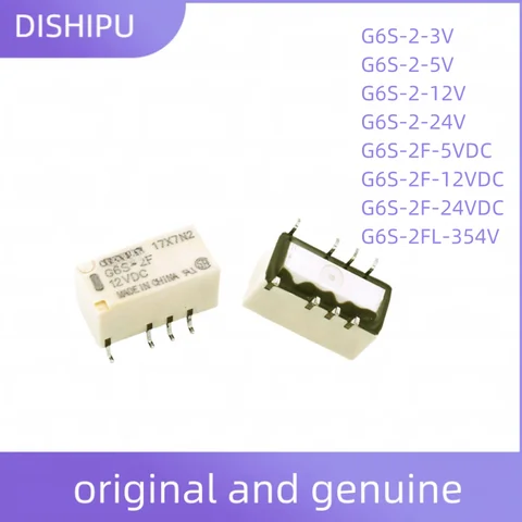 5PCS relay G6S-2-3V G6S-2-5V G6S-2-12V G6S-2-24V G6S-2F-5VDC G6S-2F-12VDC G6S-2F-24VDC G6S-2FL-354V