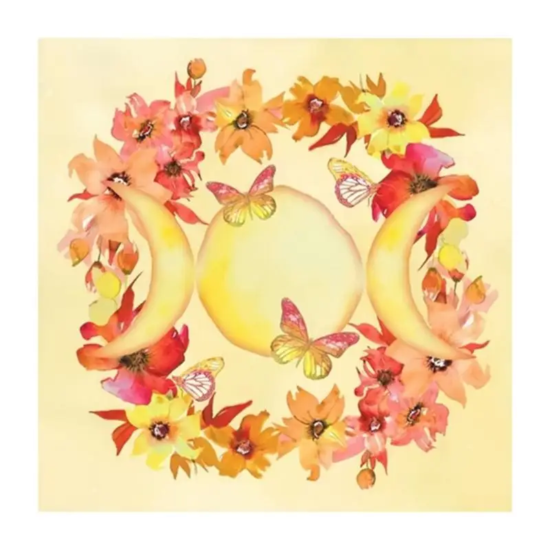 652F Moon Flower Pattern Tarots Card Tablecloth Altars Cloth Altars Cloth Divinations Card Table Cloth Tapestry Easy to Use
652F Moon Flower Pattern Tarots Card Tablecloth Altars Cloth Altars Cloth Divinations Card Table Cloth Tapestry Easy to Use