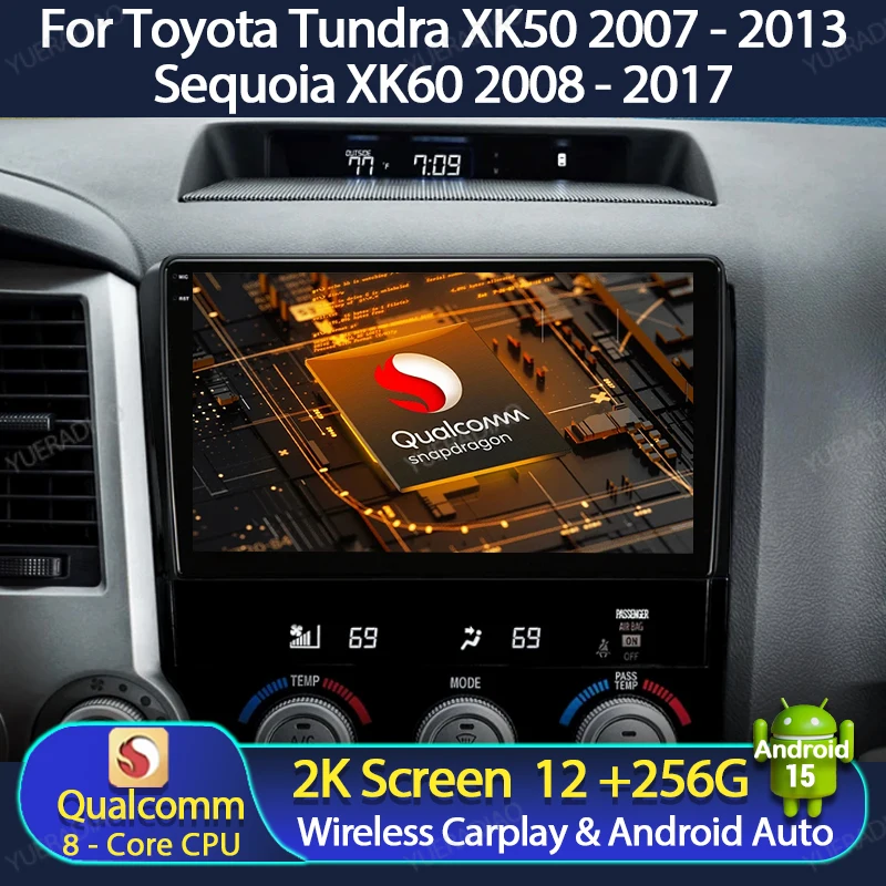 Android 15 Car Radio For Toyota Tundra XK50 2007 - 2013 Sequoia XK60 2008 - 2017 Multimedia Video Player Carplay Auto 4G WIFI BT
Android 15 Car Radio For Toyota Tundra XK50 2007 - 2013 Sequoia XK60 2008 - 2017 Multimedia Video Player Carplay Auto 4G WIFI BT