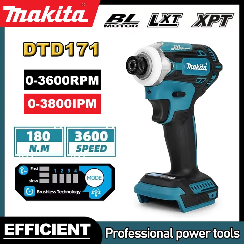 Makita DTD171 Brushless Impact Driver Rechargeable Screwdriver Drills Cordless Power Tools 18V BL Motor Bare Tool Unit Tools
Makita DTD171 Brushless Impact Driver Rechargeable Screwdriver Drills Cordless Power Tools 18V BL Motor Bare Tool Unit Tools
