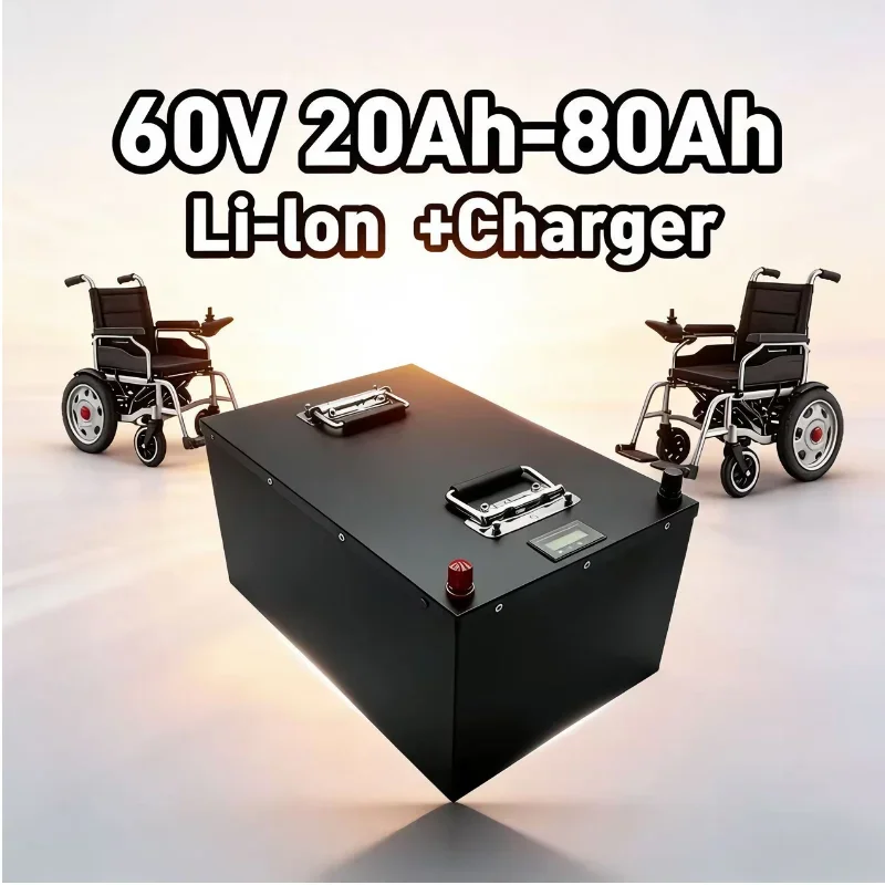 60V 20Ah-80Ah Ultra-High Capacity Li-ion Battery | Fast Charging Power Pack + Charger Included | For Electric Wheelchair, Mobili
60V 20Ah-80Ah Ultra-High Capacity Li-ion Battery | Fast Charging Power Pack + Charger Included | For Electric Wheelchair, Mobili