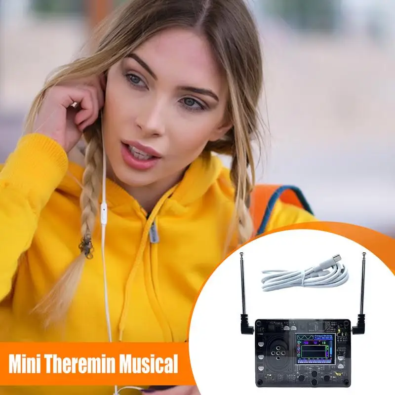 Музыкальный инструмент Theremin с OLED-экраном, маленький электронный креативный музыкальный инструмент, ретро мульти-звуковая клавиатура, инструменты
Музыкальный инструмент Theremin с OLED-экраном, маленький электронный креативный музыкальный инструмент, ретро мульти-звуковая клавиатура, инструменты